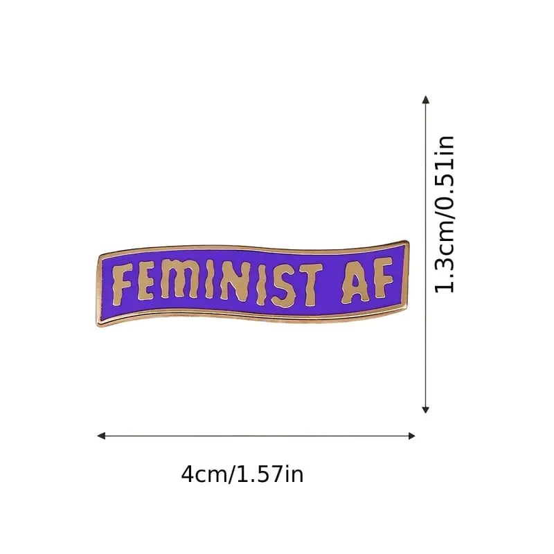 "Feminist AF" Enamel Pin 👯♀️♀️ - Pinlord.com - Enamel Pins - Pinlord.com - express cheap ethical custom products