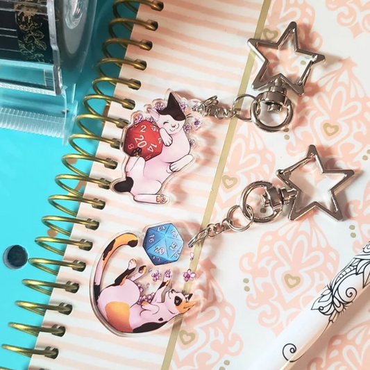 Custom acrylic charms featuring colorful designs, perfect for accessories and crafts, by Pinlord.com