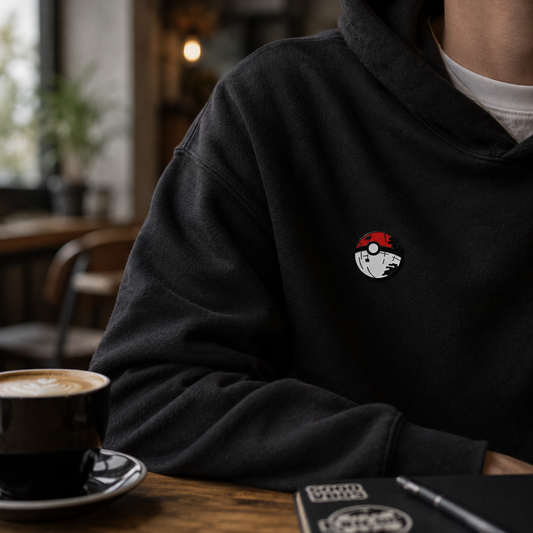 Shadow Ball Trainer's Quest enamel pin featuring a dark, shadowy ball design, perfect for Pokémon fans and enamel pin collectors.