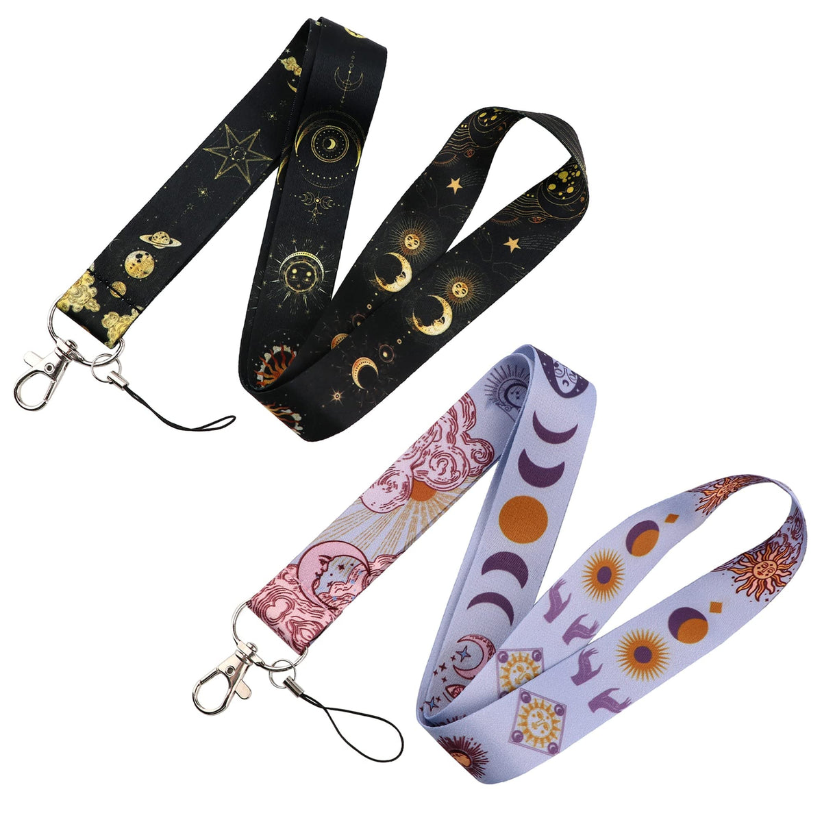Custom lanyard with printed design, featuring a durable strap and metal clip, ideal for events or identification purposes.