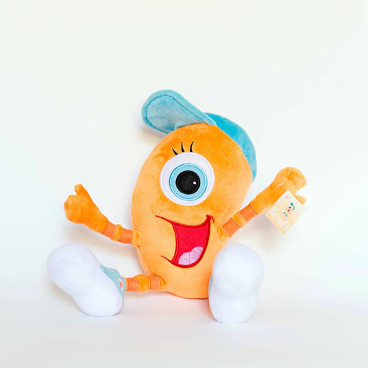 Custom plush toy from Plush Innovations by Pinlord.com, showcasing a soft, colorful stuffed animal with detailed craftsmanship.