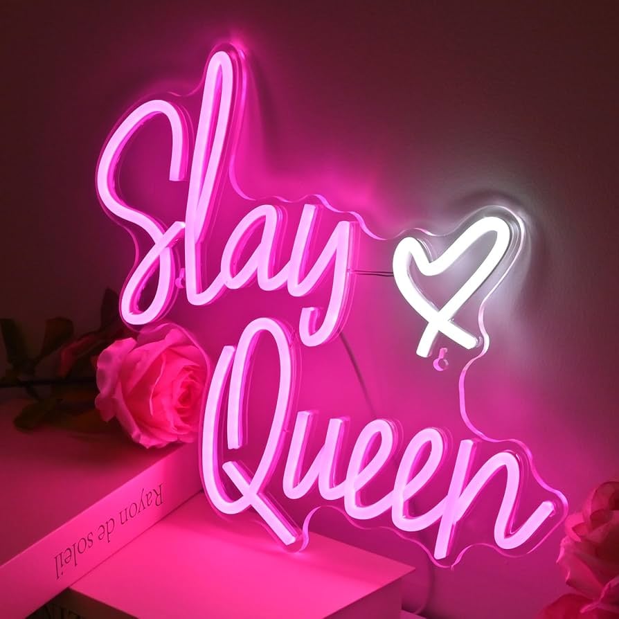 Custom neon sign from Pinlord.com with glowing colorful LED tubing, perfect for home decor or personalized wall art.