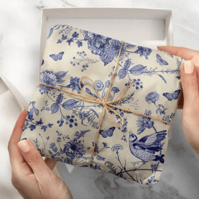 Colorful custom tissue paper with intricate patterns, designed for gift wrapping and craft projects.