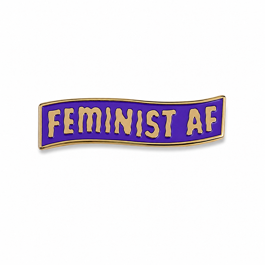 "Feminist AF" Enamel Pin 👯‍♀️ - Pinlord.com - Enamel Pins - Pinlord.com - express cheap ethical custom products