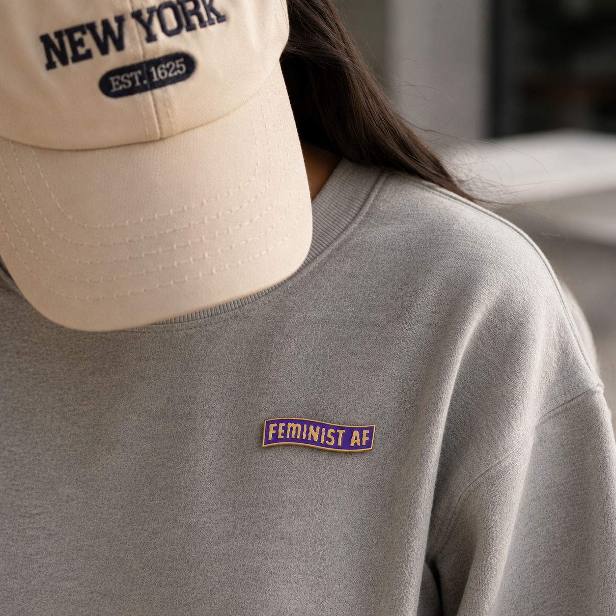 "Feminist AF" Enamel Pin 👯‍♀️ - Pinlord.com - Enamel Pins - Pinlord.com - express cheap ethical custom products