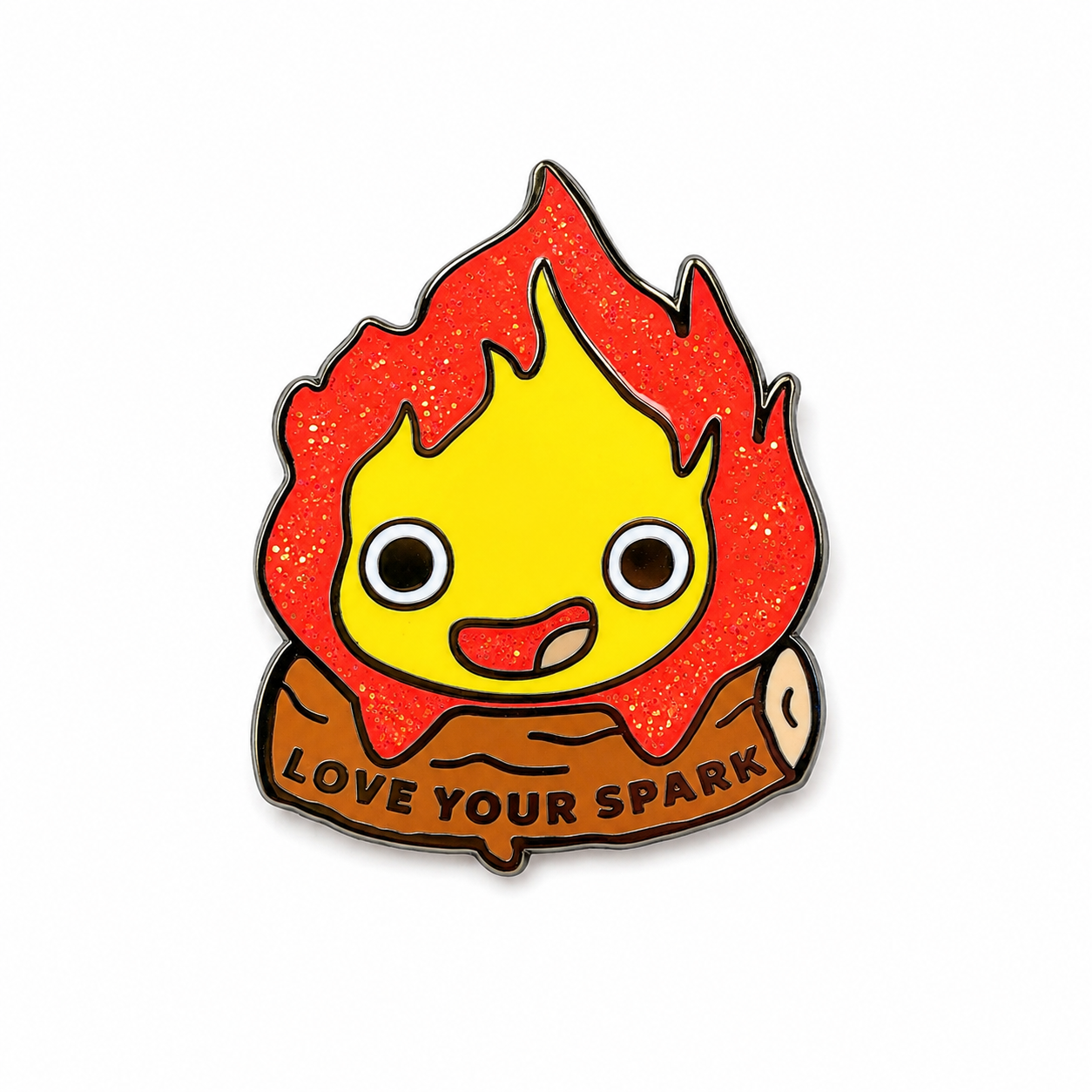 "Love my Spark" Calcifer Enamel Pin 🔥 - Pinlord.com - Enamel Pins - Pinlord.com - express cheap ethical custom products