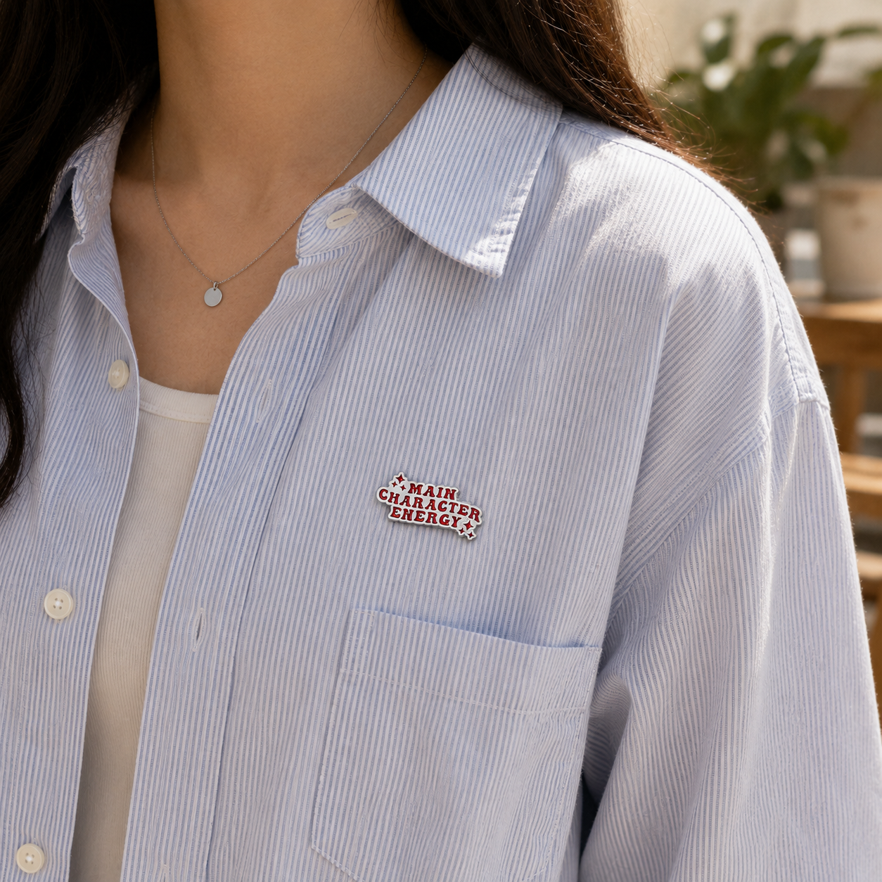 "Main Character Energy" Enamel Pin 💁‍♀️ - Pinlord.com - Enamel Pins - Pinlord.com - express cheap ethical custom products