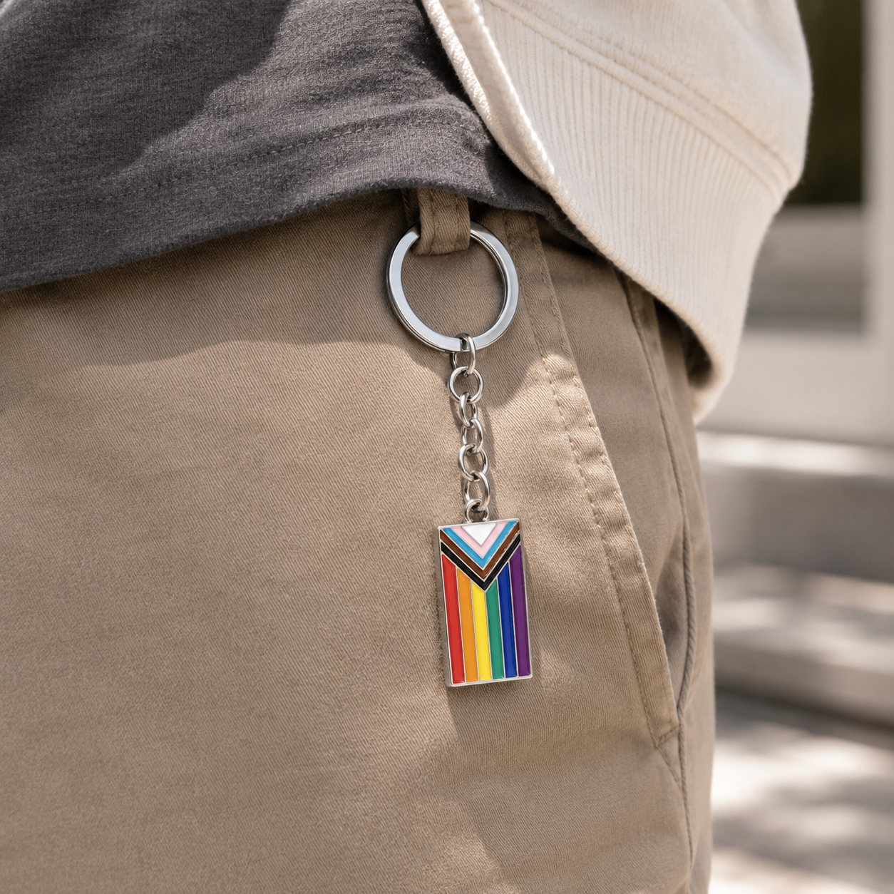 "Pride Flag" Keychain 🏳️‍🌈 - Pinlord.com - Enamel Pins - Pinlord.com - express cheap ethical custom products