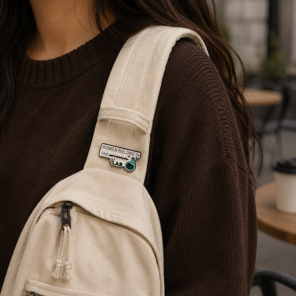"Women Belong In the Lab" Empowering Enamel Pin 👩‍🔬 - Pinlord.com - Enamel Pins - Pinlord.com - express cheap ethical custom products