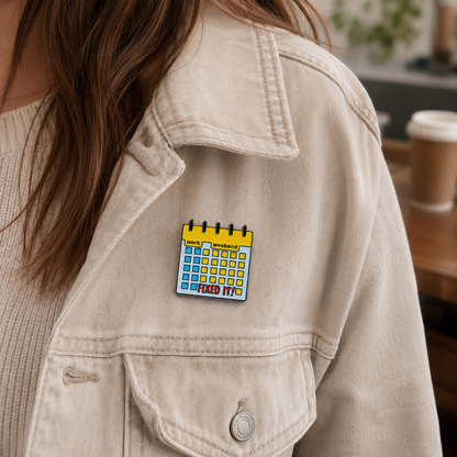 "Work Vs Weekend" Enamel Pin (@nomondays.pinco collab) 📅 - Pinlord.com - Enamel Pins - Pinlord.com - express cheap ethical custom products