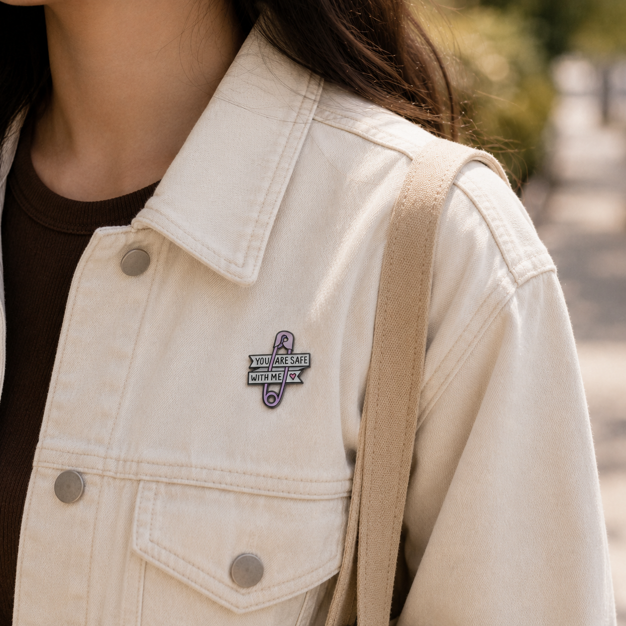 "You Are Safe with Me" Enamel Pin 🧷 - Pinlord.com - Enamel Pins - Pinlord.com - express cheap ethical custom products