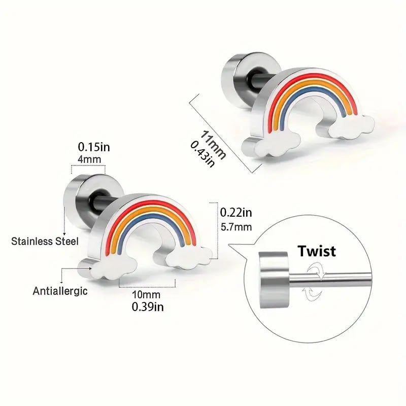 "Rainbow" Earrings 🌈❣️ - Pinlord.com - Enamel Pins - Pinlord.com - express cheap ethical custom products
