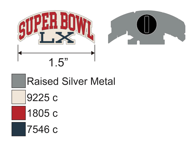 Screenshot of Abercrombie & Fitch Super Bowl after-party custom enamel pins project display.