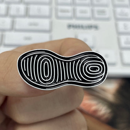 Allbirds x Pinlord sustainable custom enamel pins and keychains featuring colorful, eco-friendly designs on a white background.