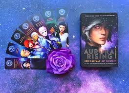 Custom sustainable merchandise for Aurora Rising book launch featuring Allen & Unwin and Pinlord branding.