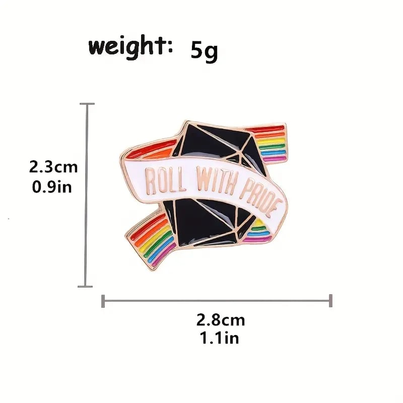 "Roll with Pride" Enamel Pin 🌈💞 - Pinlord.com - Enamel Pins - Pinlord.com - express cheap ethical custom products