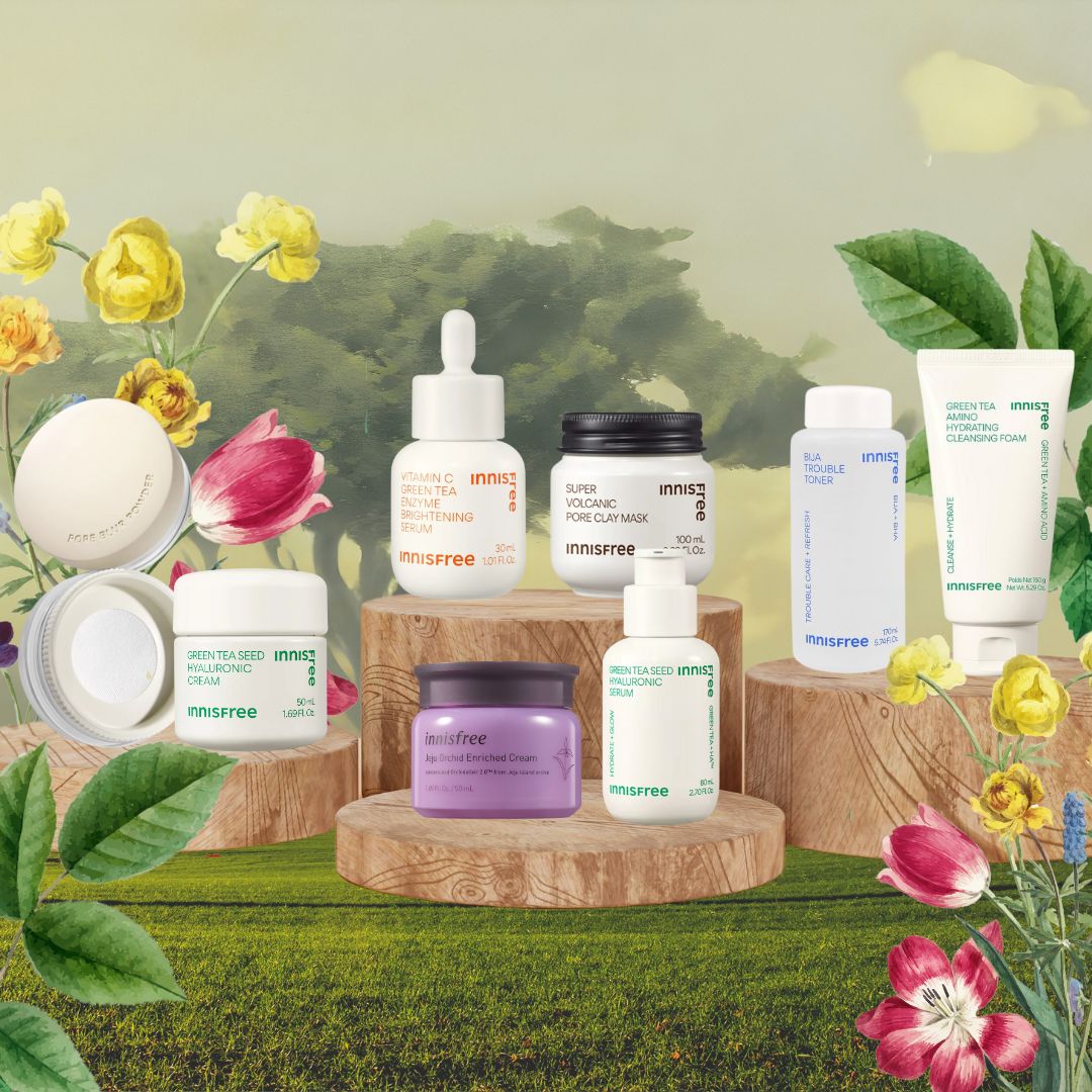 Innisfree Canada x Pinlord custom plushie for sustainable beauty influencer campaign, soft fabric with detailed embroidery.