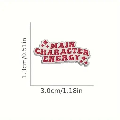 "Main Character Energy" Enamel Pin 💁‍♀️❤️ - Pinlord.com - Enamel Pins - Pinlord.com - express cheap ethical custom products