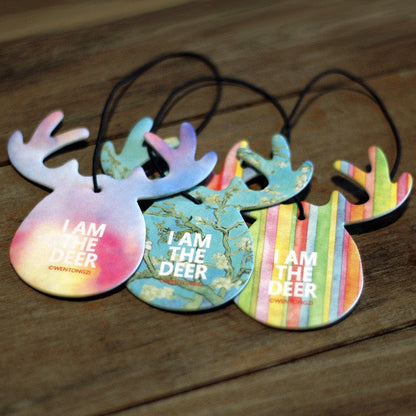 Custom air fresheners from Pinlord.com featuring vibrant designs, designed for long-lasting scent and visual appeal.