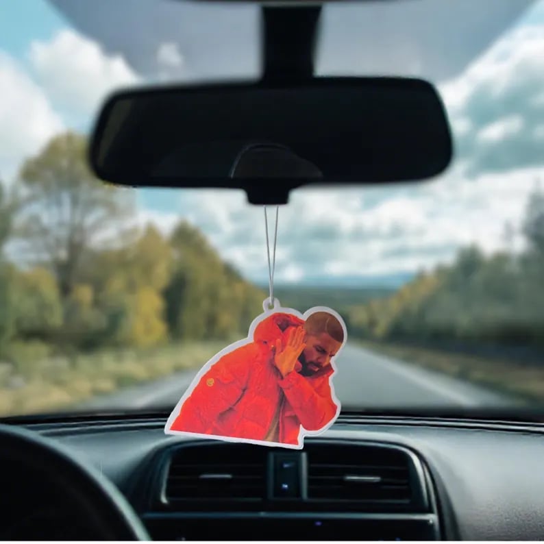 Custom air freshener featuring a colorful design, made by Pinlord.com, designed to freshen up your space with personalized style.