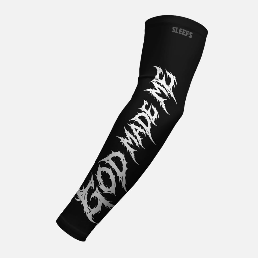Custom arm sleeves design template showing various pattern options for personalized Pinlord.com arm sleeves.