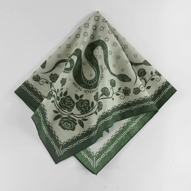 Custom human-themed bandanas from Pinlord.com featuring unique, colorful designs on soft fabric for versatile wear.