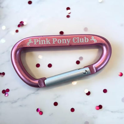 Custom Pinlord.com carabiners with personalized engravings and vibrant colors, designed for outdoor and climbing use.