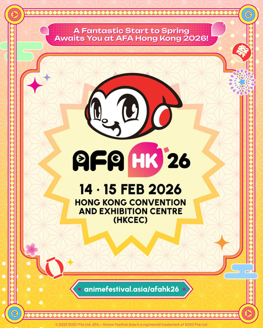 AFA Hong Kong 2026 convention badge featuring the Pinlord.com logo and event details on a colorful lanyard.
