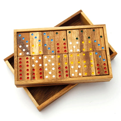 Custom dominoes by Pinlord.com featuring personalized designs on standard domino game pieces.