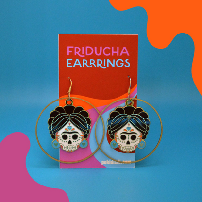 Free earring design template from Pinlord.com showing a PDF layout for creating earrings with detailed patterns.