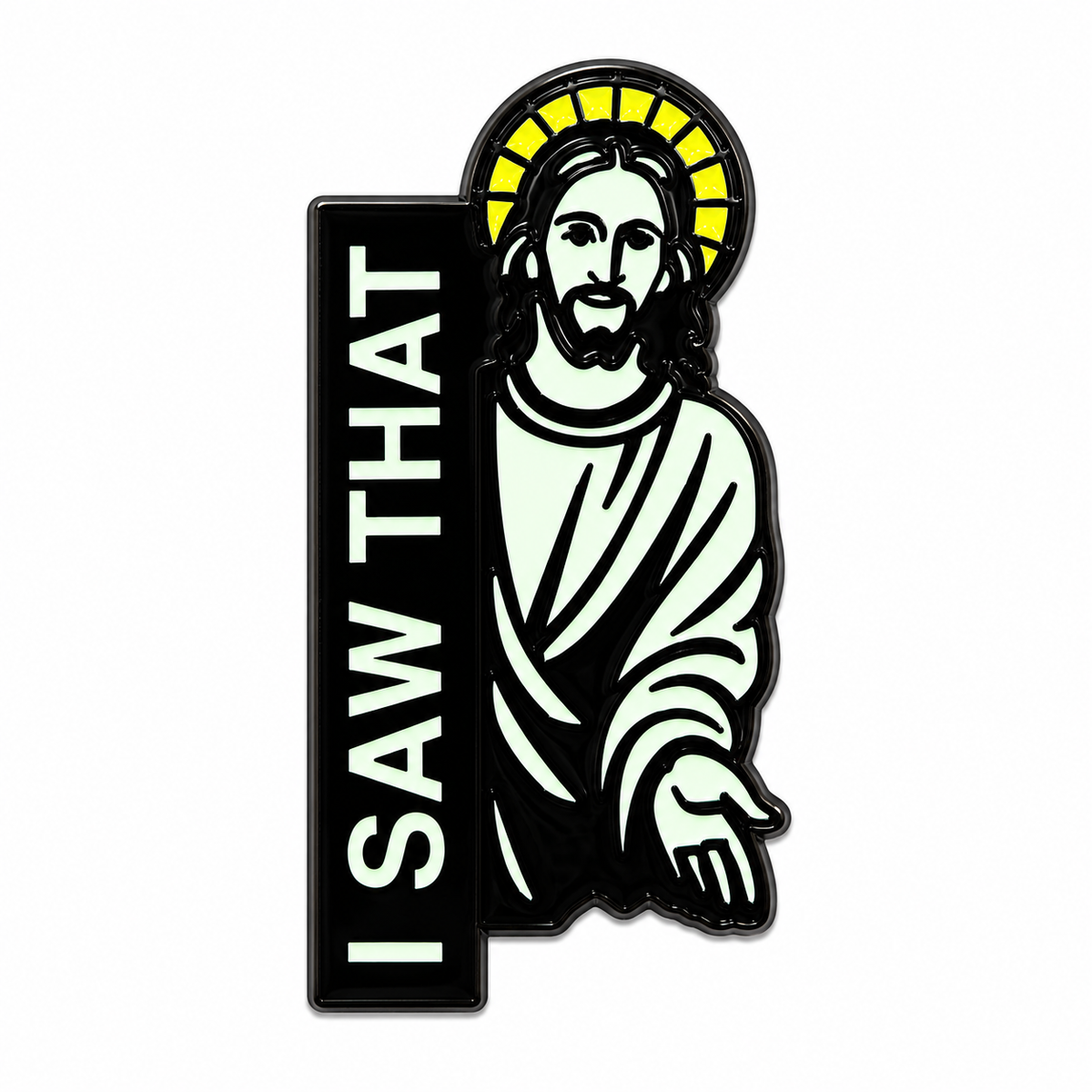 Faith Over Fear enamel pin from Pinlord.com featuring a colorful design and metal finish, perfect for accessories and apparel embellishments.