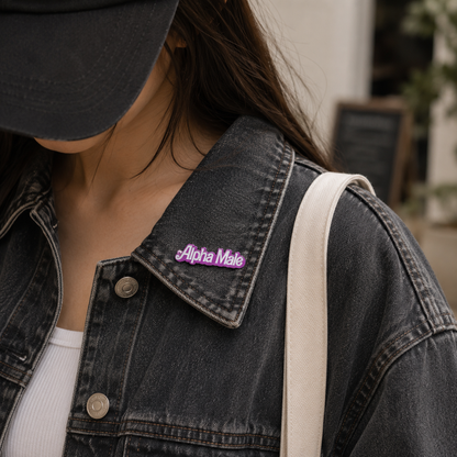 Alpha Male enamel pin featuring a detailed design, part of the AJ Illustrator collaboration, by Pinlord.com.