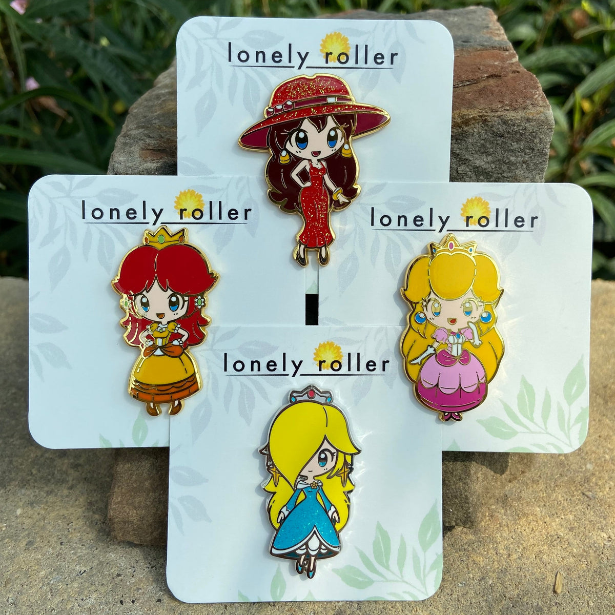 Custom enamel pins by Pinlord.com featuring colorful, detailed designs on high-quality metal for unique accessories.