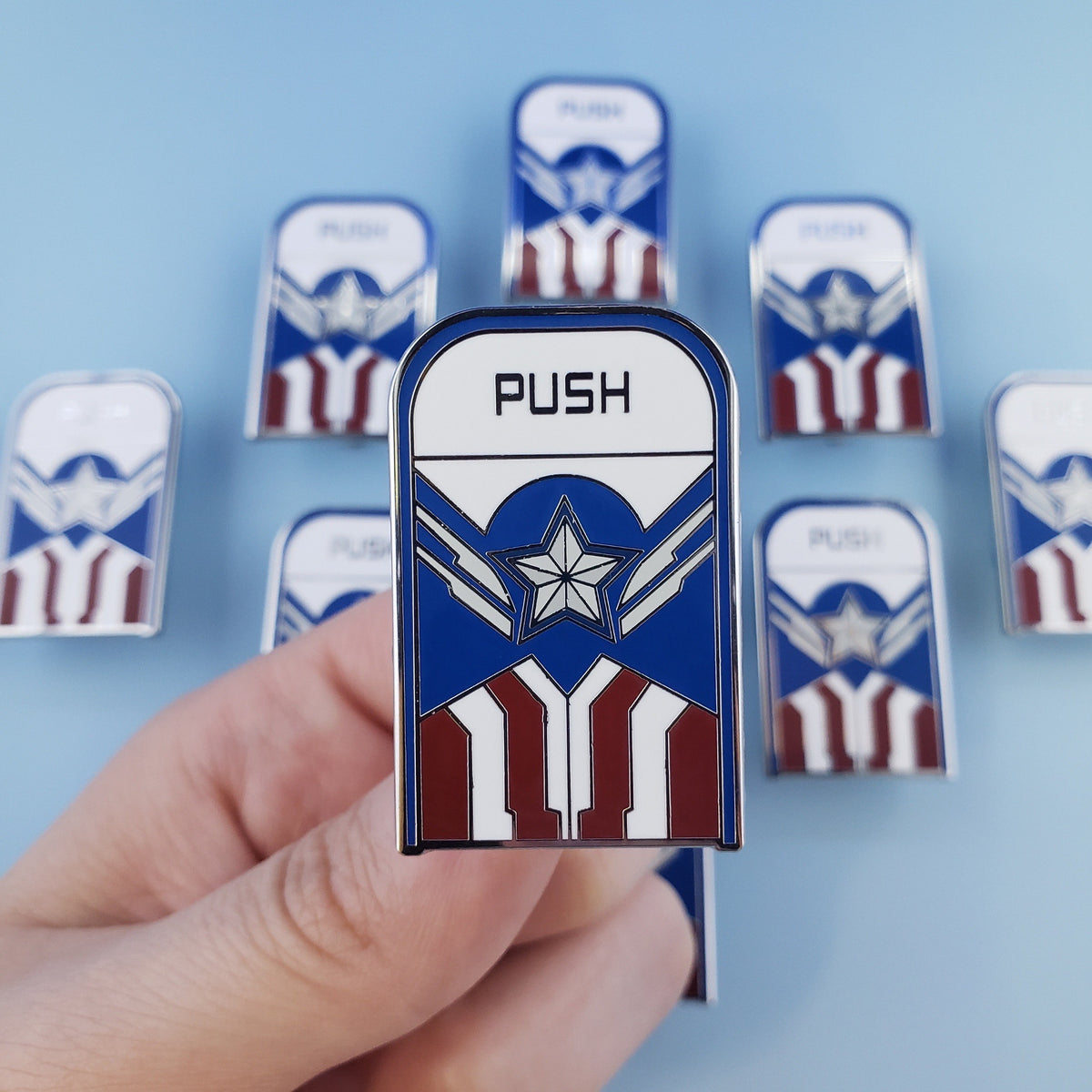 Custom enamel pin featuring colorful design, crafted by Pinlord.com, showcasing detailed enamel craftsmanship and vibrant colors.
