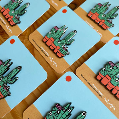 Custom enamel pins from Pinlord.com featuring colorful designs on metal, perfect for accessories or collection.