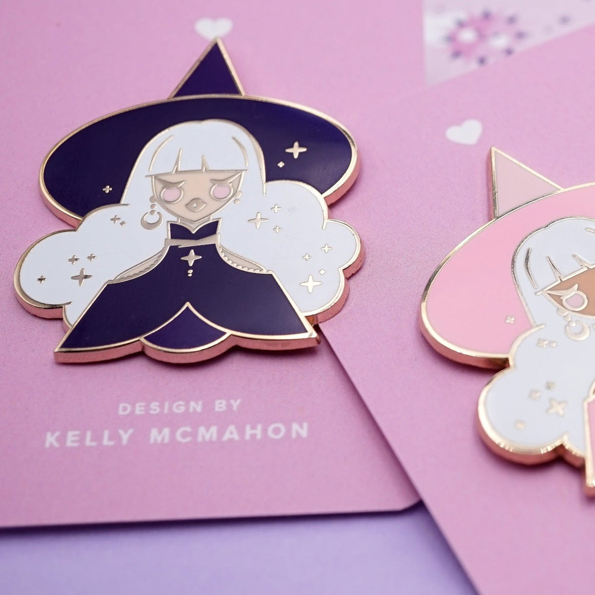 Custom enamel pins from Pinlord.com featuring colorful designs, perfect for accessories or collectibles.