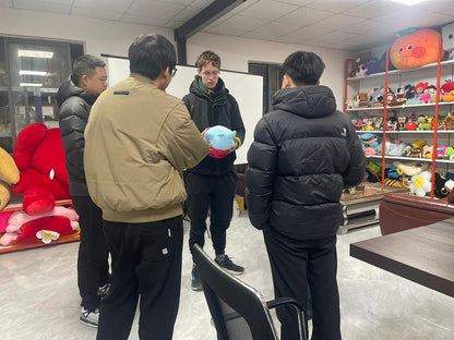 Private factory guided tour led by Pinlord.com, showing factory machinery and production process in a professional setting.