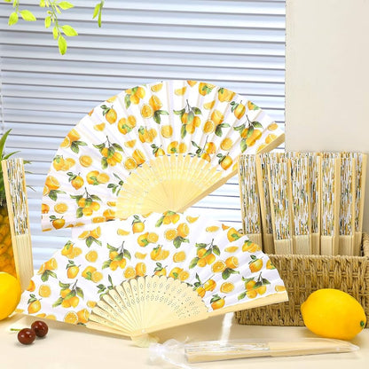 Decorative custom hand fans with intricate patterns, featuring lightweight paper and wood handles, ideal for events or personal use.