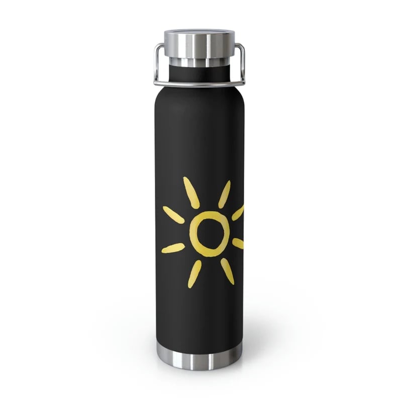 Custom insulated bottle from Pinlord.com with a sleek design and durable stainless steel body, ideal for keeping drinks hot or cold.