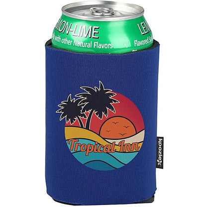 Black 4imprint koozie with Pinlord.com branding, made by manufacturer 4imprint, designed to insulate drinks and showcase branding.