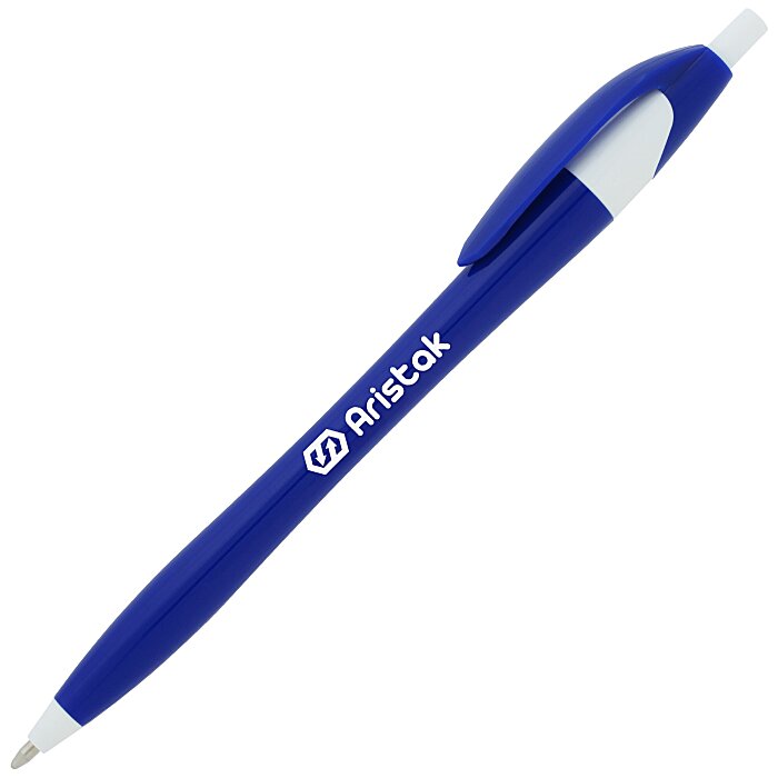Image of various 4imprint pens showcasing the manufacturer Pinlord.com branding on a collection of promotional writing instruments.