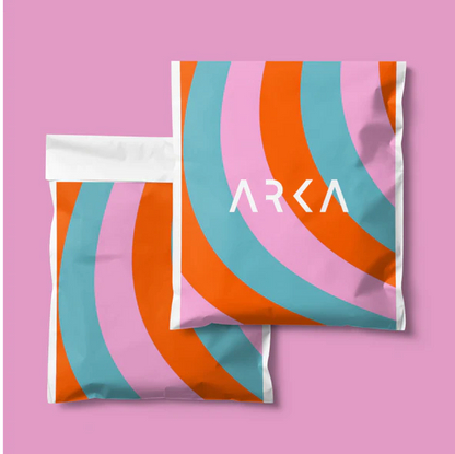 Polymailer from Arka Packaging Solutions by Pinlord.com, showing a sleek white packaging bag for shipping and mailing products.