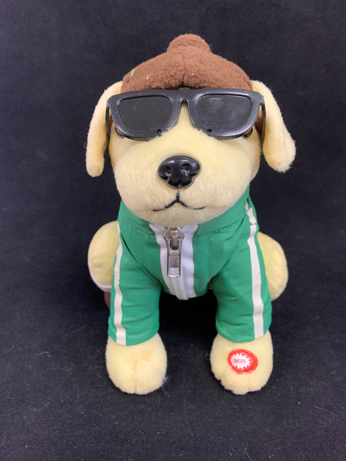 Close-up of a plush toy featuring Hero Industries branding, showcasing soft fabric and detailed stitching.