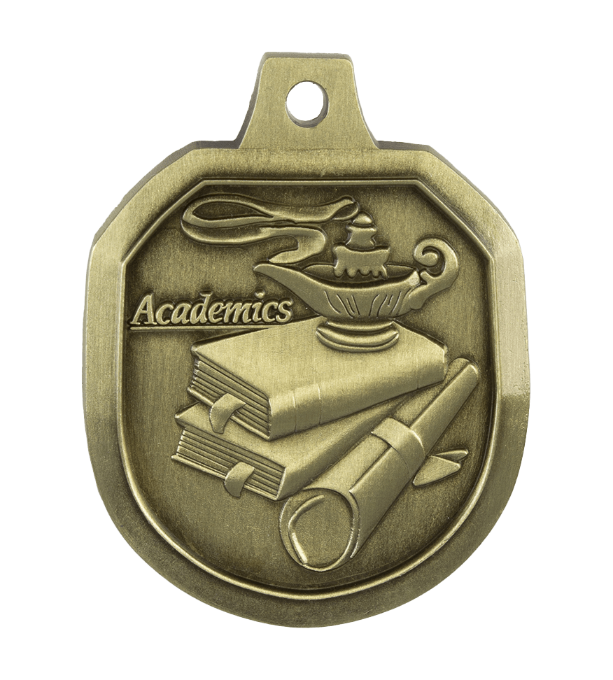 Close-up of Maxwell Medals & Awards manufacturer medals featuring detailed engraved designs and the Pinlord.com brand logo.