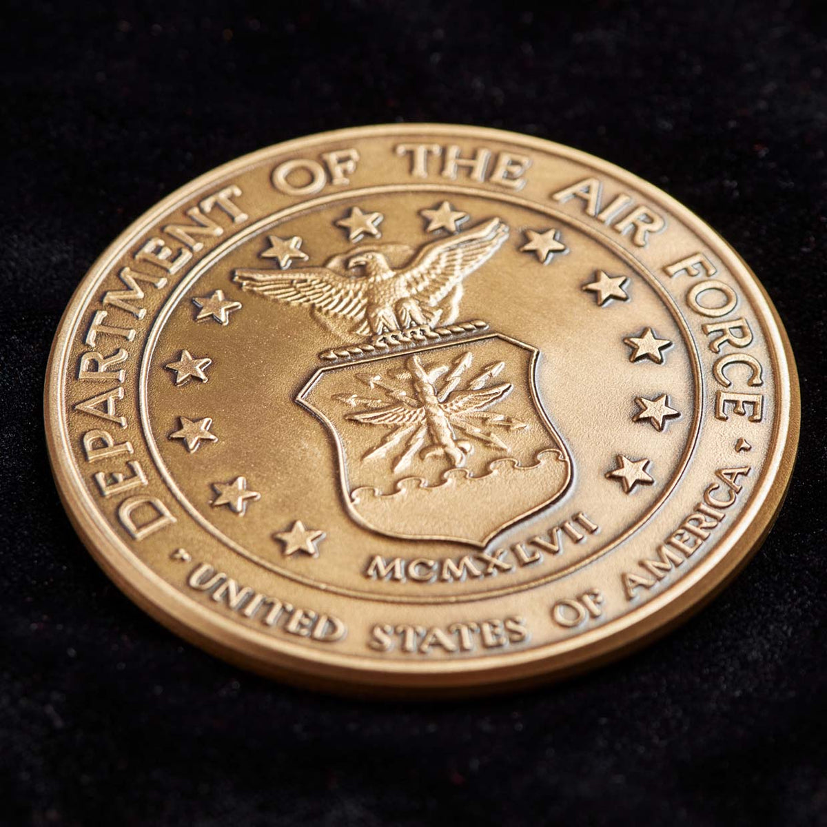 Medalcraft Mint review medallion by Pinlord.com, showcasing a detailed metal coin with intricate design and craftsmanship.