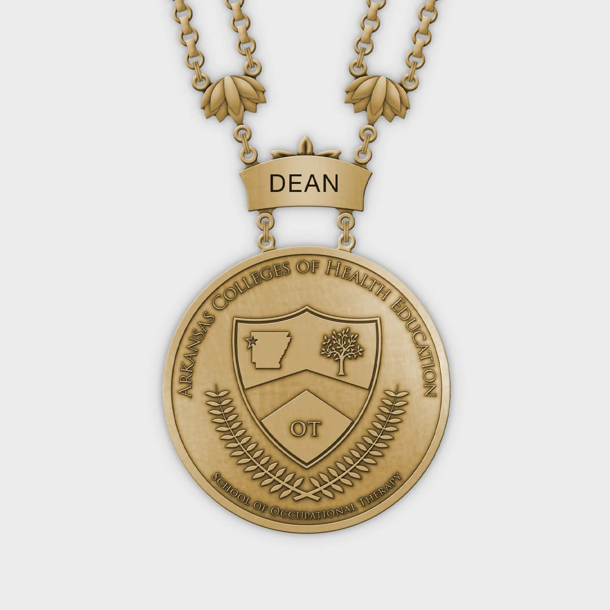 Close-up of a Medalcraft mint manufacturer medal with intricate design, showcasing craftsmanship and detailed engraving.