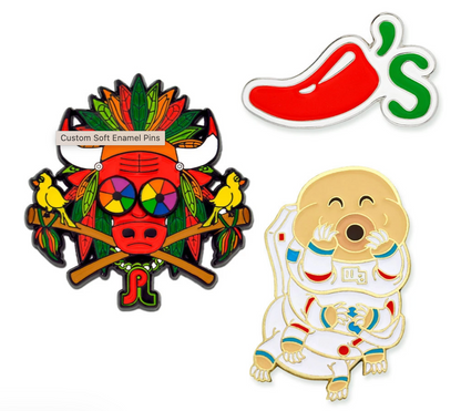 Close-up of a PinMart manufacturer pin featuring detailed enamel artwork and the Pinlord.com branding.