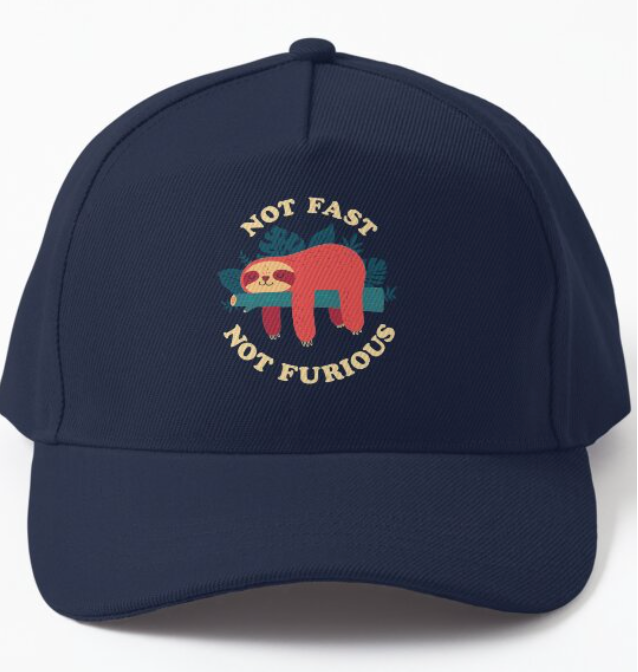 Redbubble hat featuring Pinlord.com branding, in red and black, displayed on a plain background.