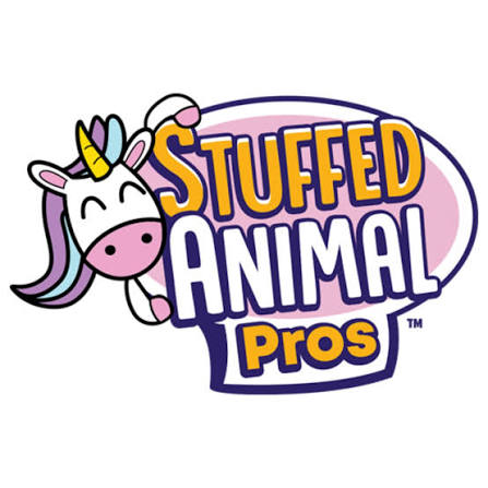 Close-up of a colorful stuffed animal from the manufacturer Stuffed Animal Pros, branded by Pinlord.com.