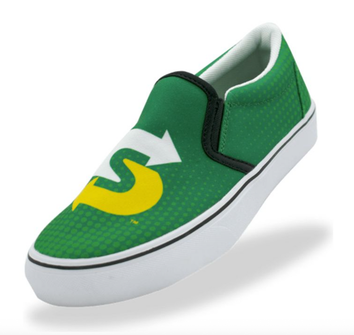 Pinlord.com branded Swag.com shoes in black with white soles, featuring the Swag.com logo on the sides and laces.